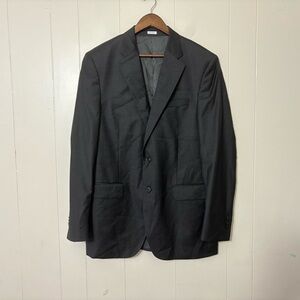 Peter Millar 100% Wool Charcoal Gray Blazer Jacket Size 42T Classic Tailored Fit